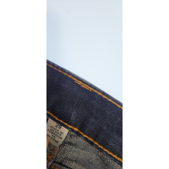 True Religion Jeans Womens 29X 32  Blue Low Rise Distressed Skinny Vintage Y2K - Picture 8 of 12